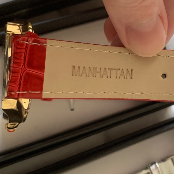 NWT Manhattan by Crotan Quartz Watches, Leather bands, Set of 6, 5 w/stops - Picture 10 of 12